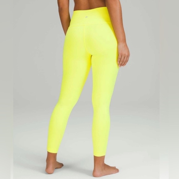 lululemon Wunder Under High Rise Leggings 25” Women’s 4 Running Marathon Yellow - Picture 12 of 12